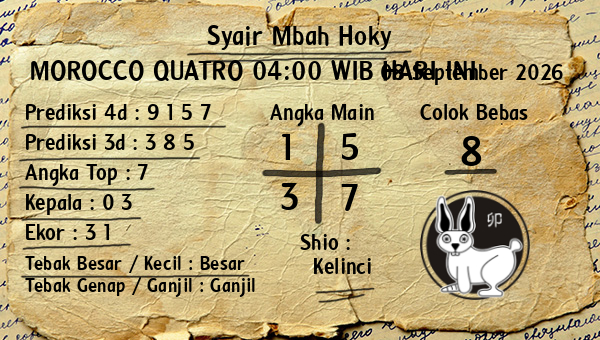 Prediksi Morocco Quatro 04:00 WIB