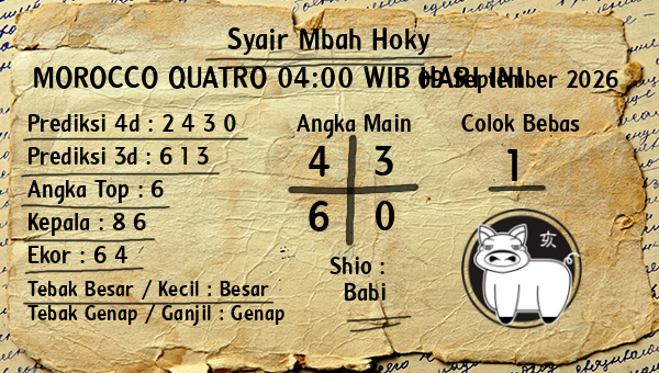 Prediksi Morocco Quatro 04:00 WIB
