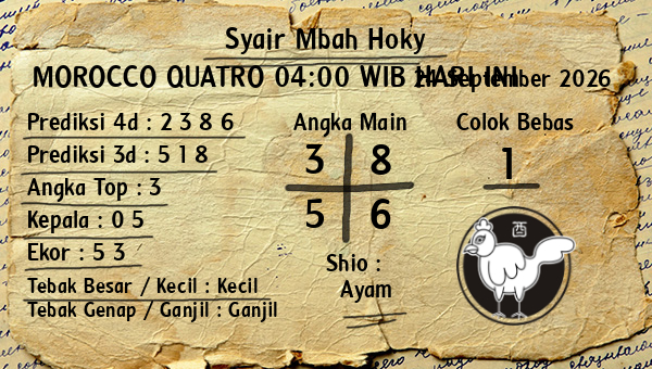Prediksi Morocco Quatro 04:00 WIB