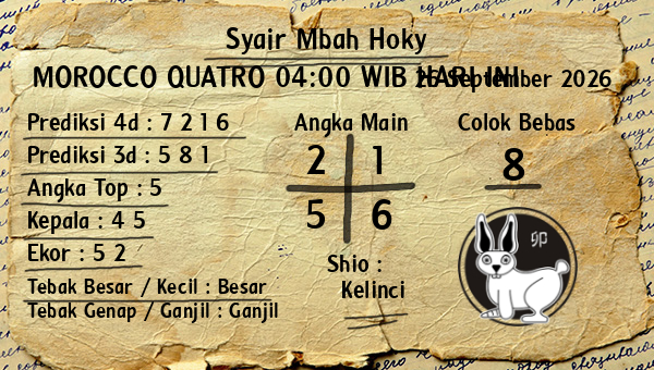 Prediksi Morocco Quatro 04:00 WIB