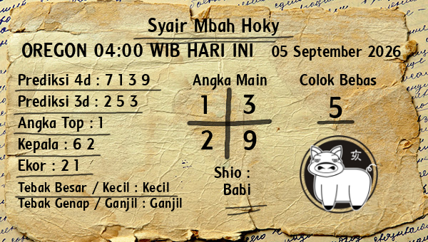 Prediksi Oregon 04:00 WIB