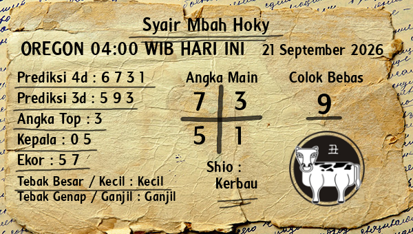 Prediksi Oregon 04:00 WIB