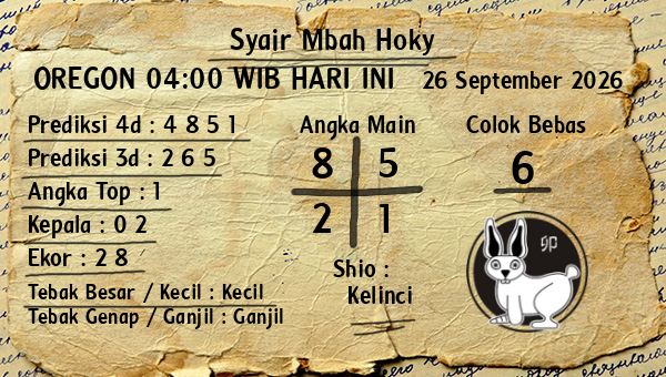 Prediksi Oregon 04:00 WIB