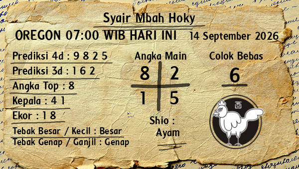 Prediksi Oregon 07:00 WIB