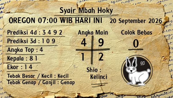 Prediksi Oregon 07:00 WIB