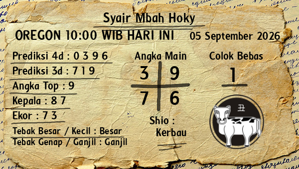 Prediksi Oregon 10:00 WIB