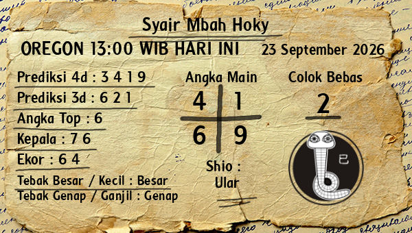 Prediksi Oregon 13:00 WIB