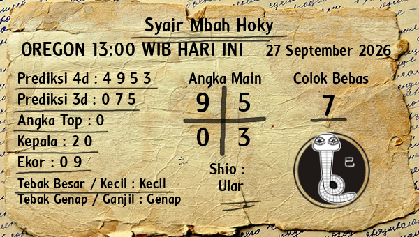 Prediksi Oregon 13:00 WIB