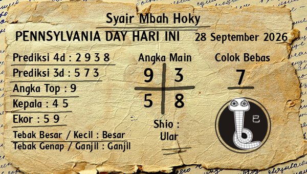 Prediksi Pennsylvania Day