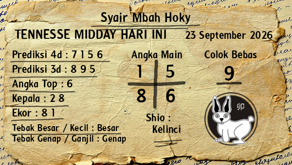 Prediksi Tennesse Midday