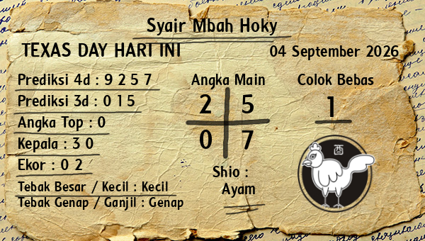 Prediksi Texas Day