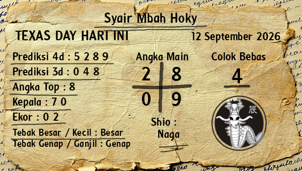 Prediksi Texas Day