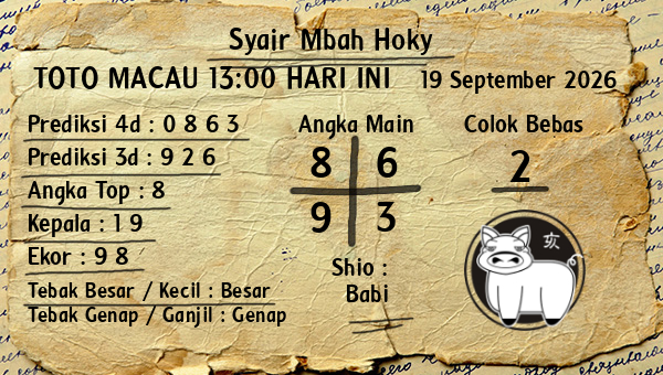 Prediksi Toto Macau 13:00
