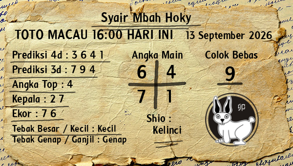 Prediksi Toto Macau 16:00