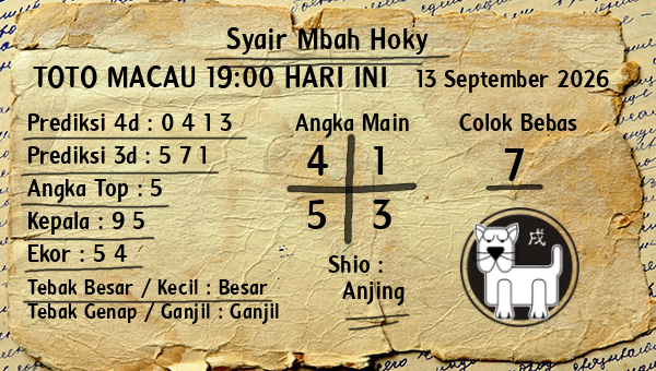 Prediksi Toto Macau 19:00