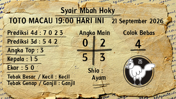 Prediksi Toto Macau 19:00