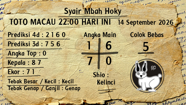 Prediksi Toto Macau 22:00