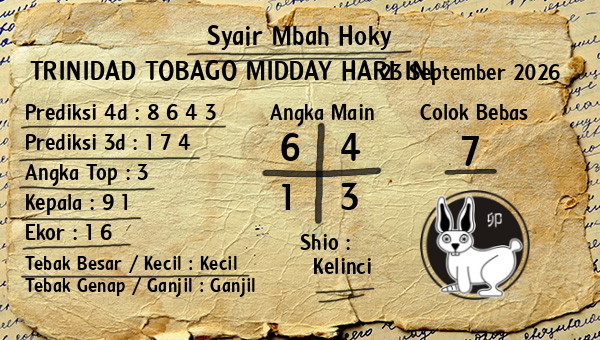 Prediksi Trinidad Tobago Midday