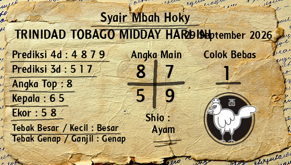 Prediksi Trinidad Tobago Midday