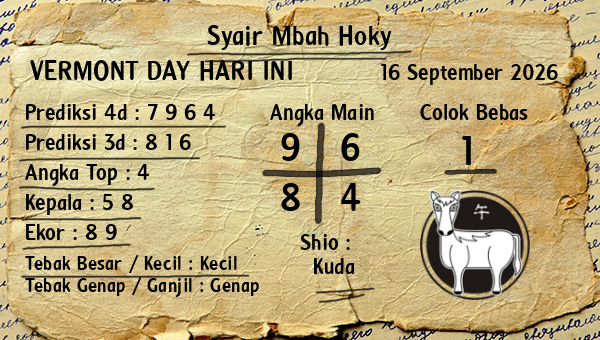 Prediksi Vermont Day