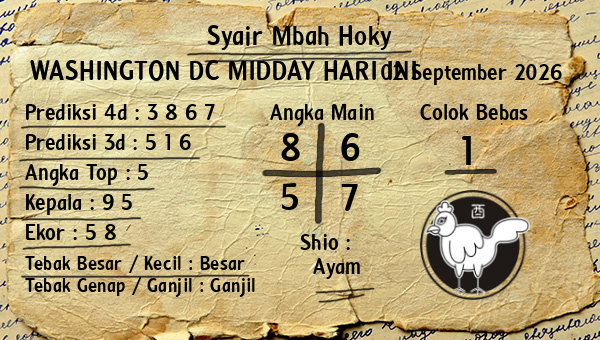Prediksi Washington Dc Midday