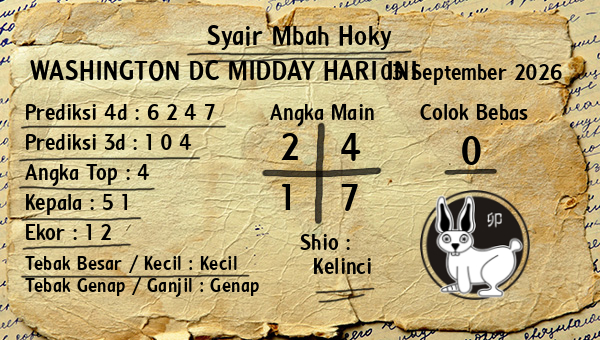 Prediksi Washington Dc Midday