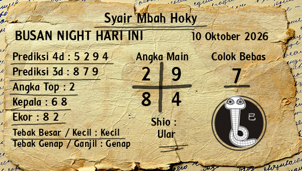 Prediksi Busan Night