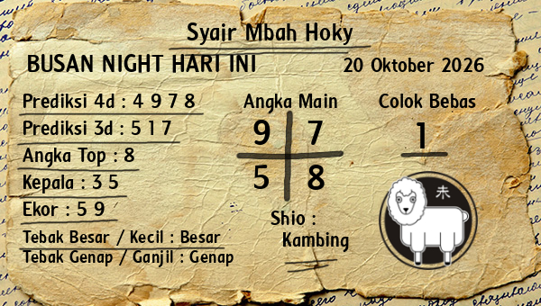 Prediksi Busan Night