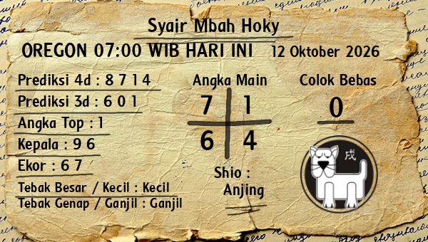 Prediksi Oregon 07:00 WIB