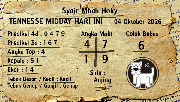 Prediksi Tennesse Midday