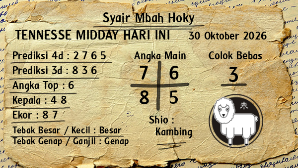 Prediksi Tennesse Midday