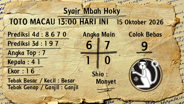 Prediksi Toto Macau 13:00