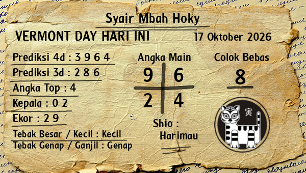 Prediksi Vermont Day