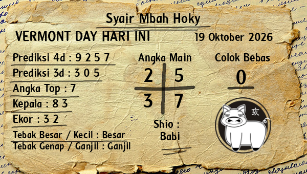 Prediksi Vermont Day