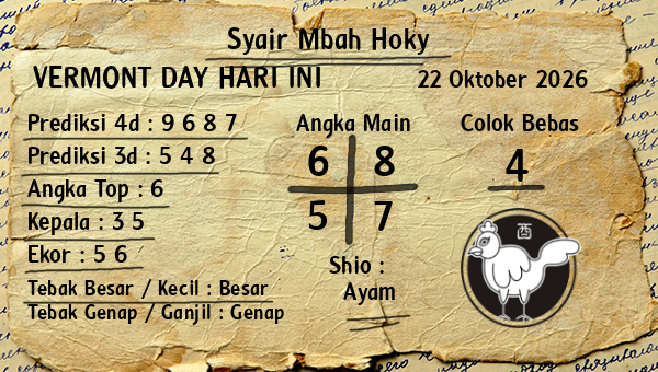 Prediksi Vermont Day