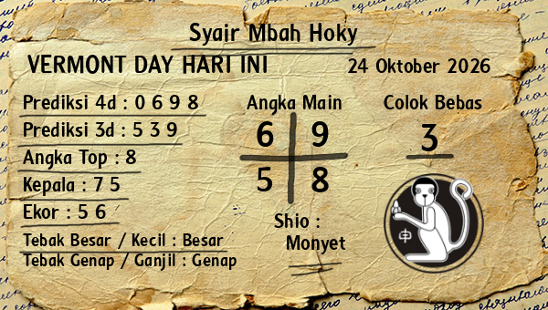 Prediksi Vermont Day