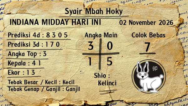 Prediksi Indiana Midday