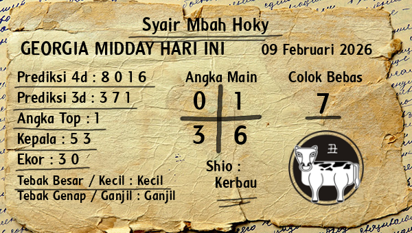 Prediksi Georgia Midday