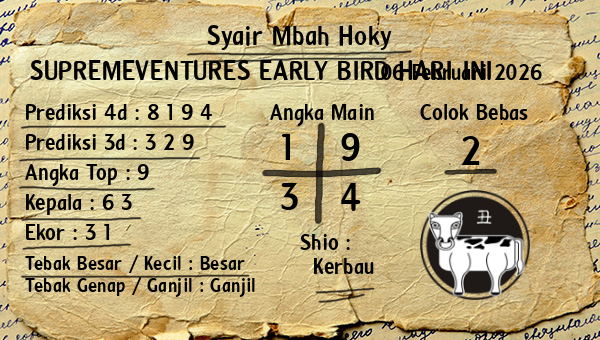 Prediksi Supremeventures Early Bird