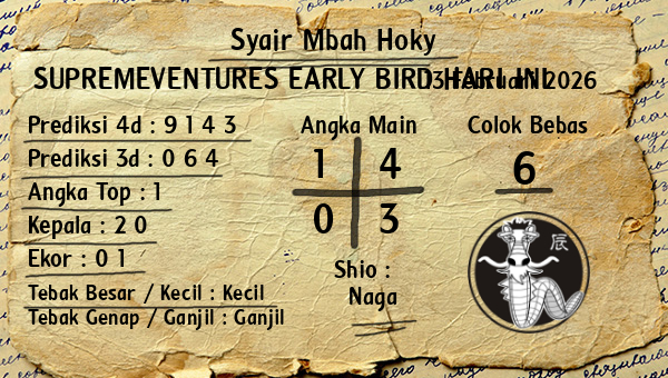 Prediksi Supremeventures Early Bird