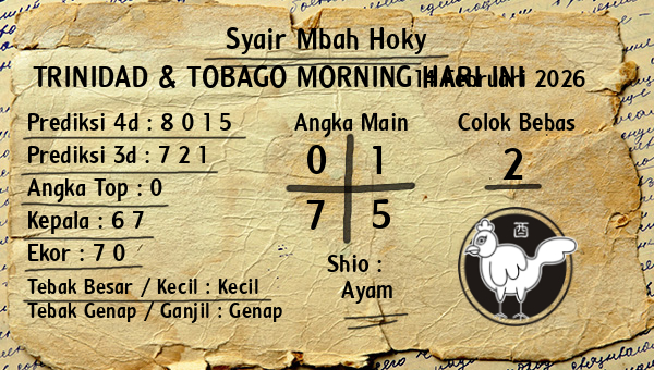 Prediksi Trinidad & Tobago Morning