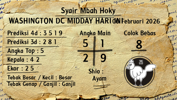 Prediksi Washington Dc Midday